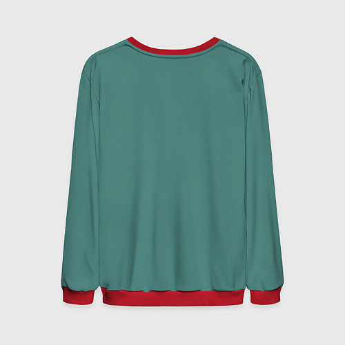 Мужской свитшот Малина и синичка / 3D-Красный – фото 2