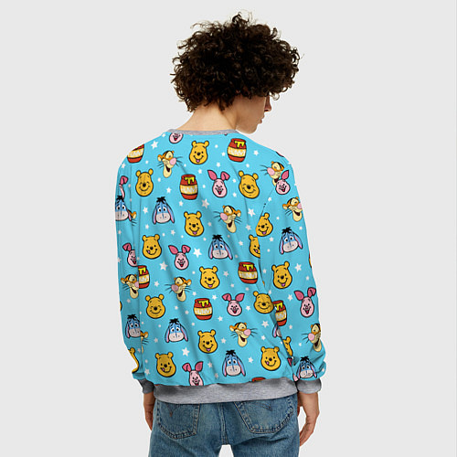 Мужской свитшот Винни Пух / 3D-Меланж – фото 4