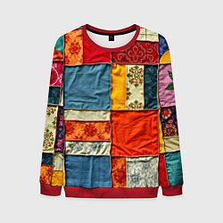 Мужской свитшот Пэчворк из ярких тканей