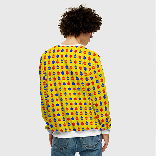 Мужской свитшот Яркие шары / 3D-Белый – фото 4