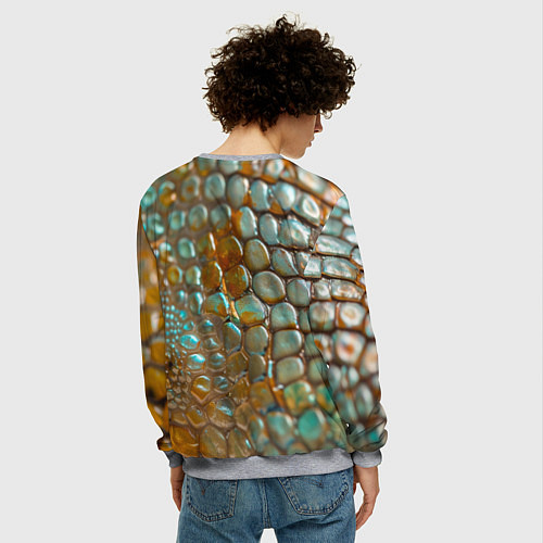Мужской свитшот Почувствуй себя змеей / 3D-Меланж – фото 4