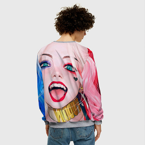 Мужской свитшот Харли квин / 3D-Меланж – фото 4