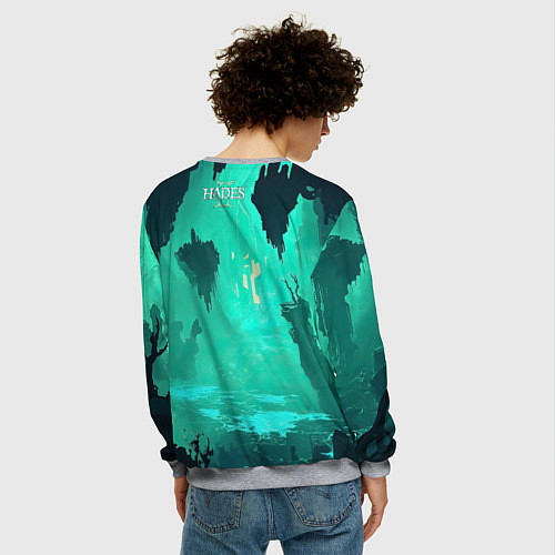 Мужской свитшот Мелиноя в подземелье - Hades 2 / 3D-Меланж – фото 4