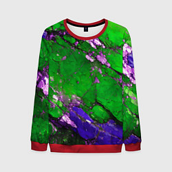 Свитшот мужской A purple mineral in a green stone, цвет: 3D-красный