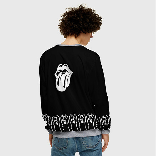 Мужской свитшот Rolling Stones: cat rock / 3D-Меланж – фото 4
