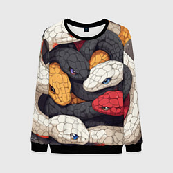 Мужской свитшот Разноцветные змеи
