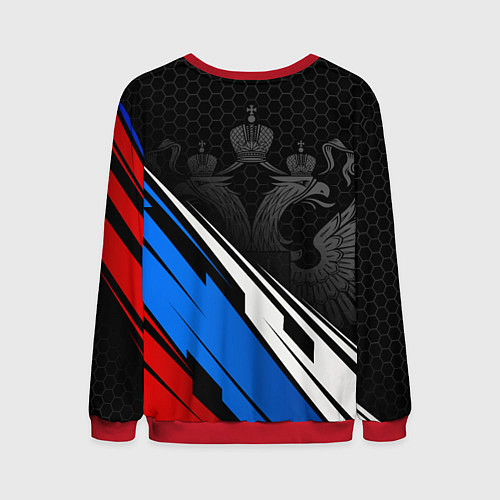 Мужской свитшот Россия - абстракция / 3D-Красный – фото 2