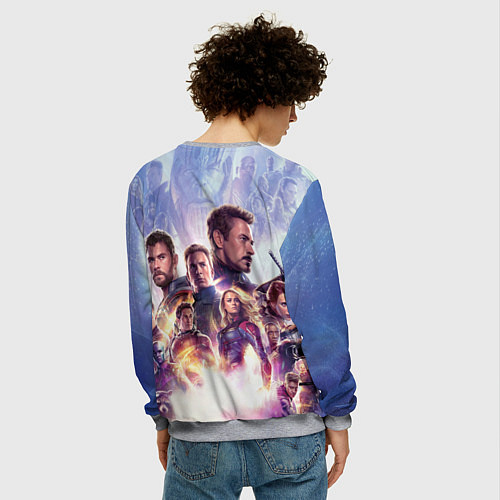 Мужской свитшот Мстители пережившие щелчок Таноса / 3D-Меланж – фото 4