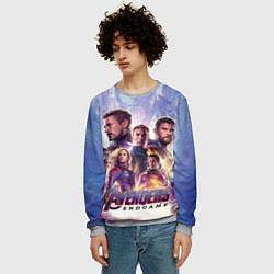 Свитшот мужской Мстители пережившие щелчок Таноса, цвет: 3D-меланж — фото 2