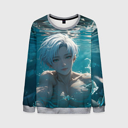 Свитшот мужской Парень в бассеине, цвет: 3D-меланж