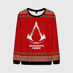 Свитшот мужской Assassins Creed new year, цвет: 3D-черный