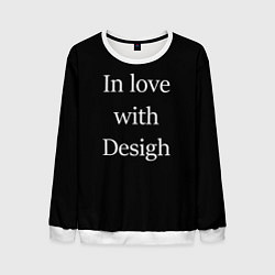 Свитшот мужской In love with Design, цвет: 3D-белый