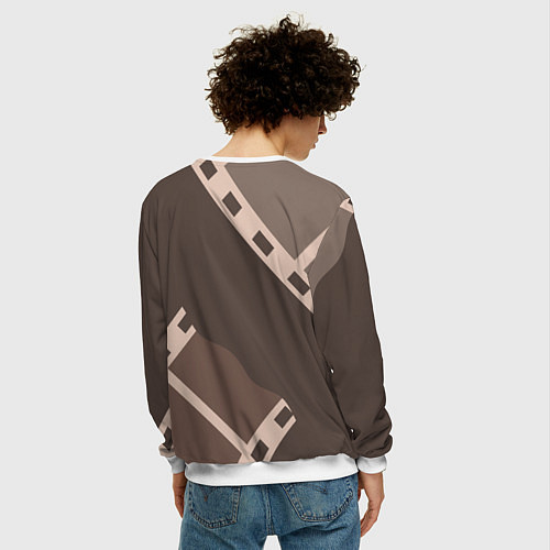 Мужской свитшот Фильм - кинопленка / 3D-Белый – фото 4