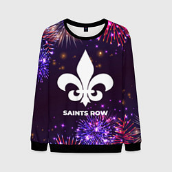 Свитшот мужской Праздничный Saints Row, цвет: 3D-черный