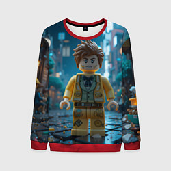 Свитшот мужской Роблокс ночью, цвет: 3D-красный