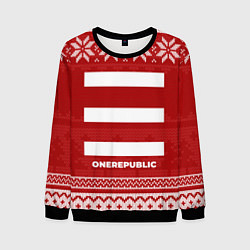Свитшот мужской Новогодний OneRepublic, цвет: 3D-черный