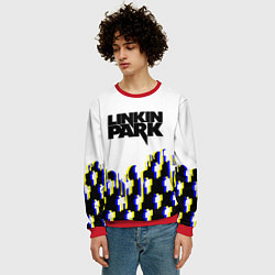 Свитшот мужской Linkin park human, цвет: 3D-красный — фото 2