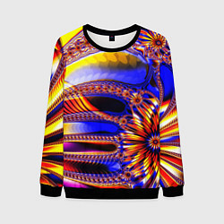 Свитшот мужской Психоделика стекло, цвет: 3D-черный