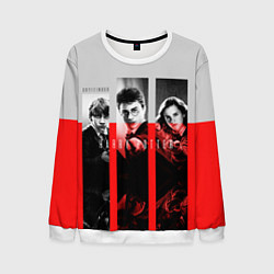 Свитшот мужской Гарри Поттер и его друзья, цвет: 3D-белый