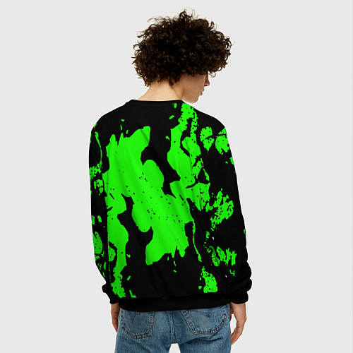 Мужской свитшот Skoda flame steel / 3D-Черный – фото 4