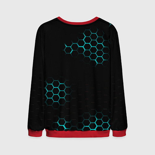 Мужской свитшот Portal соты броня / 3D-Красный – фото 2