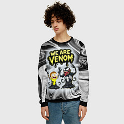 Свитшот мужской We are Venom - Morty, цвет: 3D-черный — фото 2