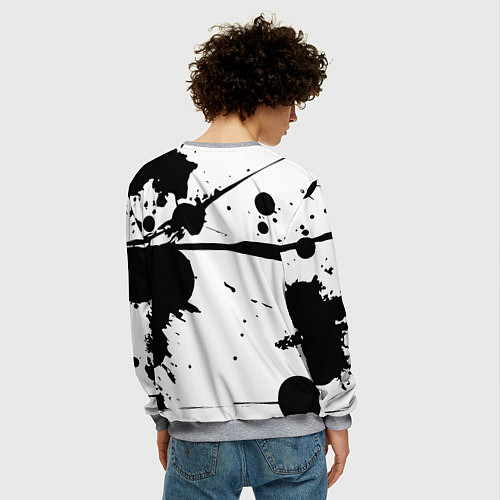 Мужской свитшот Venom-Rick and Morty - blots / 3D-Меланж – фото 4