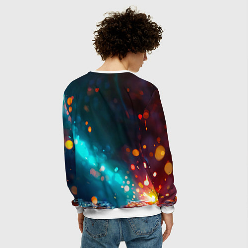 Мужской свитшот Аистенок / 3D-Белый – фото 4