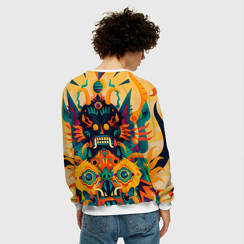 Мужской свитшот Китайский монстр / 3D-Белый – фото 4