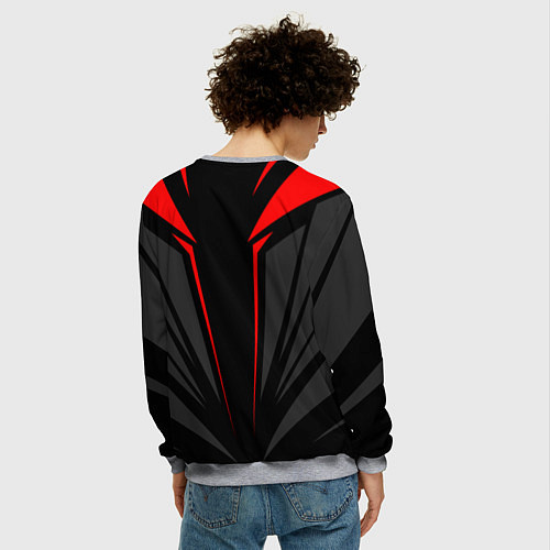Мужской свитшот Sport uniform - red / 3D-Меланж – фото 4