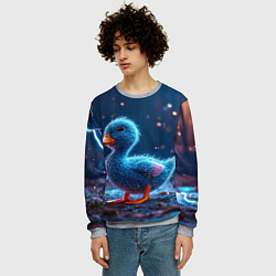 Свитшот мужской Синий утенок, цвет: 3D-меланж — фото 2