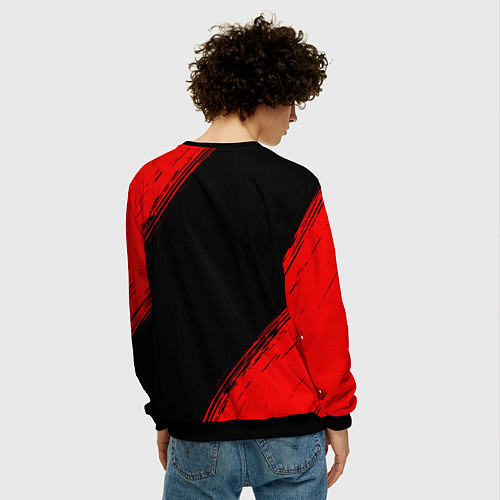 Мужской свитшот ARC Raiders - red gradient / 3D-Черный – фото 4