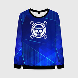 Свитшот мужской One Piece blue poly, цвет: 3D-черный