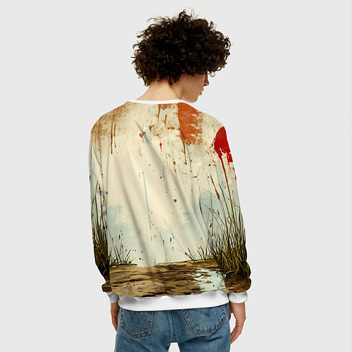 Мужской свитшот Гусь / 3D-Белый – фото 4