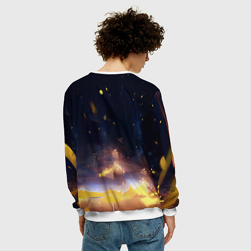 Мужской свитшот Пикачу диджей / 3D-Белый – фото 4