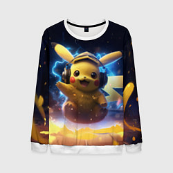 Мужской свитшот Пикачу диджей