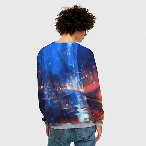 Мужской свитшот Диджей Пикачу / 3D-Меланж – фото 4