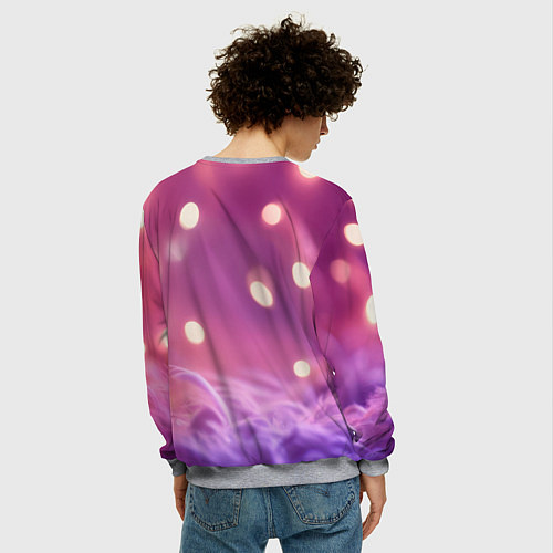 Мужской свитшот Милый грызун с сердечком / 3D-Меланж – фото 4