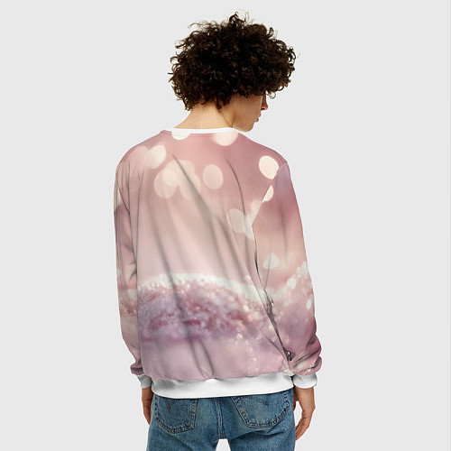 Мужской свитшот Влюбленные белочки с сердечком / 3D-Белый – фото 4