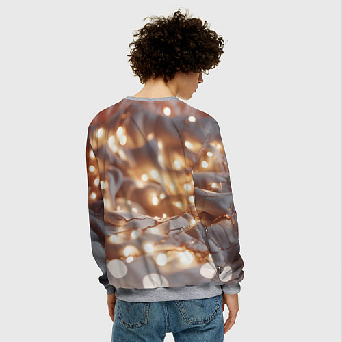 Мужской свитшот Кошечка держит в лапках сердечко / 3D-Меланж – фото 4