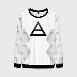 Свитшот мужской Thirty Seconds to Mars white poly, цвет: 3D-черный