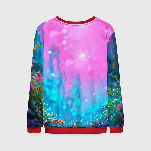 Мужской свитшот Коровка в сказочном лесу / 3D-Красный – фото 2