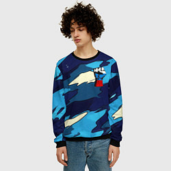 Свитшот мужской Синий камуфляж русская сила, цвет: 3D-черный — фото 2
