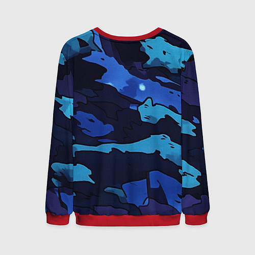 Мужской свитшот Камуфляж с гербом РФ / 3D-Красный – фото 2