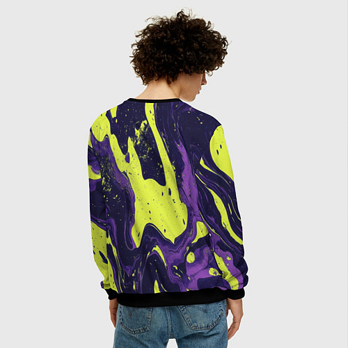 Мужской свитшот Камуфляжный пятна / 3D-Черный – фото 4