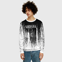 Свитшот мужской Нирвана потёки грязи, цвет: 3D-белый — фото 2