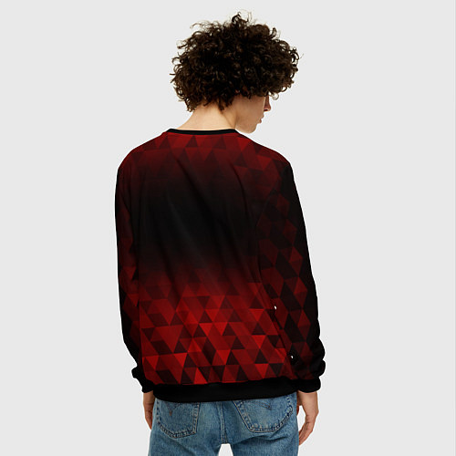 Мужской свитшот Imagine Dragons red poly / 3D-Черный – фото 4