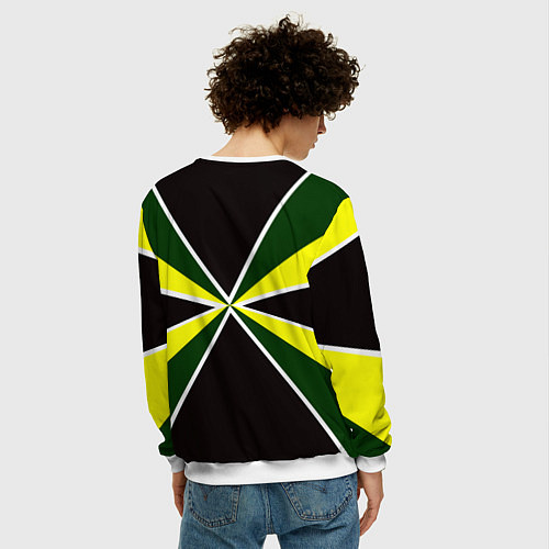 Мужской свитшот Мотострелковые войска: шеврон без текста / 3D-Белый – фото 4