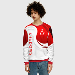 Свитшот мужской Assassins creed - shadows, цвет: 3D-красный — фото 2