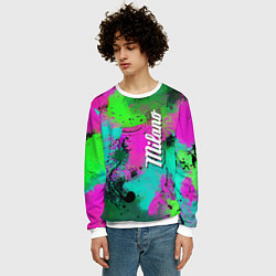 Свитшот мужской Color impression - abstraction, цвет: 3D-белый — фото 2